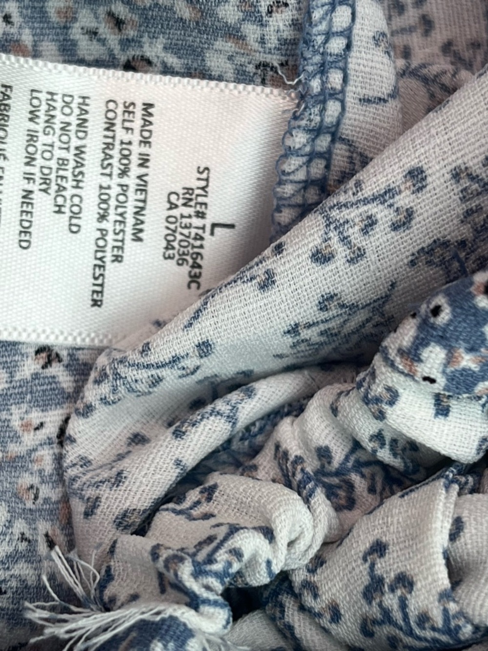 Paper Crane Blue Floral Mix Wrap Top - Picture 4 of 4